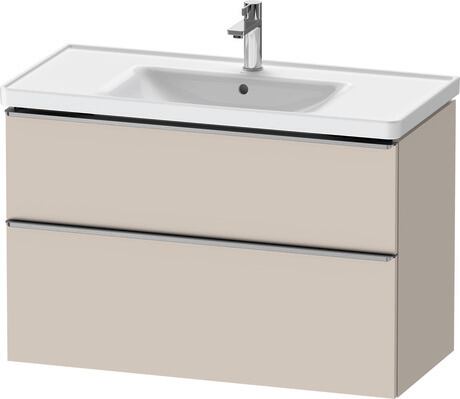 Vanity unit wall-mounted, DE4356070910000 taupe Matt, Decor, Handle Stainless steel