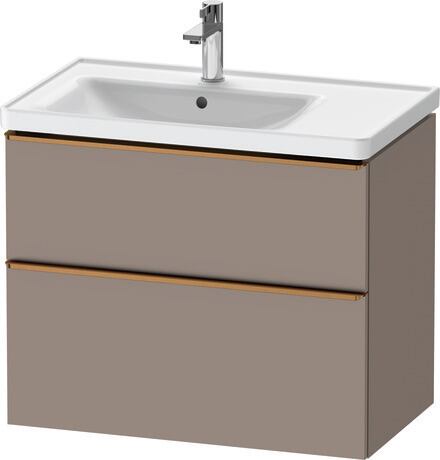 Vanity unit wall-mounted, DE4357004430000 Basalte Matt, Decor, Handle Bronze