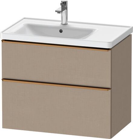 Vanity unit wall-mounted, DE4357004750000 Linen Matt, Decor, Handle Bronze