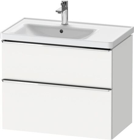 Vanity unit wall-mounted, DE4357010180000 White Matt, Decor, Handle Chrome