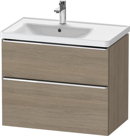 Vanity unit wall-mounted, DE4357010350000 Oak terra Matt, Decor, Handle Chrome