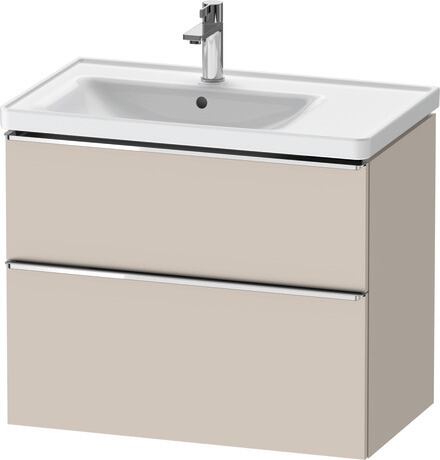 Vanity unit wall-mounted, DE4357010910000 taupe Matt, Decor, Handle Chrome