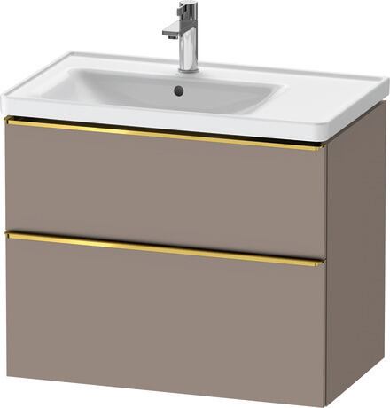 Vanity unit wall-mounted, DE4357034430000 Basalte Matt, Decor, Handle Gold