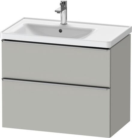 Vanity unit wall-mounted, DE4357070070000 Concrete grey Matt, Decor, Handle Stainless steel