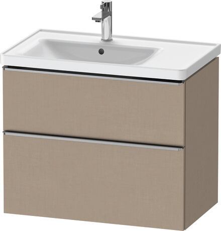 Vanity unit wall-mounted, DE4357070750000 Linen Matt, Decor, Handle Stainless steel