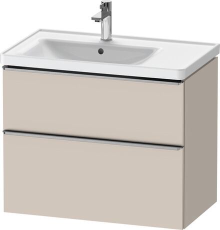 Vanity unit wall-mounted, DE4357070910000 taupe Matt, Decor, Handle Stainless steel