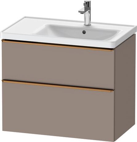 Vanity unit wall-mounted, DE4358004430000 Basalte Matt, Decor, Handle Bronze