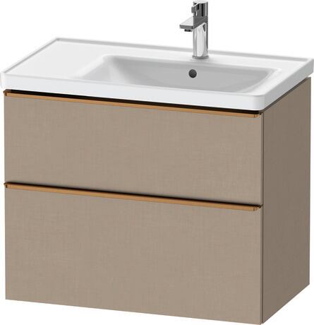 Vanity unit wall-mounted, DE4358004750000 Linen Matt, Decor, Handle Bronze