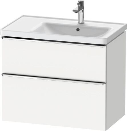 Vanity unit wall-mounted, DE4358010180000 White Matt, Decor, Handle Chrome