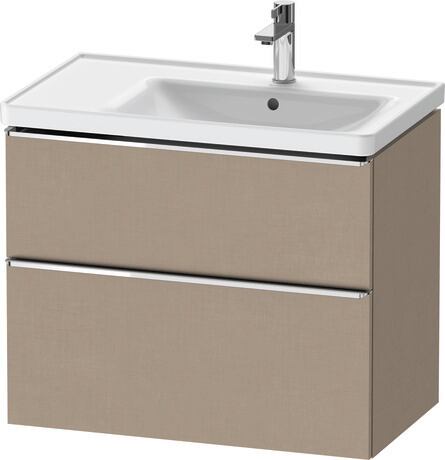 Vanity unit wall-mounted, DE4358010750000 Linen Matt, Decor, Handle Chrome