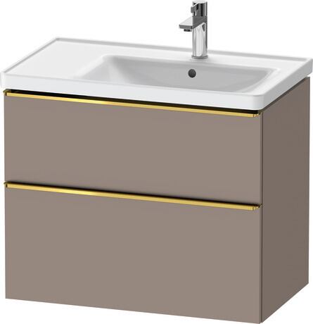 Vanity unit wall-mounted, DE4358034430000 Basalte Matt, Decor, Handle Gold