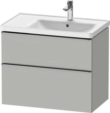 Vanity unit wall-mounted, DE4358070070000 Concrete grey Matt, Decor, Handle Stainless steel