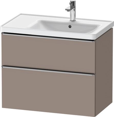 Vanity unit wall-mounted, DE4358070430000 Basalte Matt, Decor, Handle Stainless steel