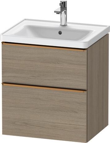 Vanity unit wall-mounted, DE4359004350000 Oak terra Matt, Decor, Handle Bronze