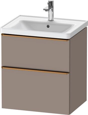 Vanity unit wall-mounted, DE4359004430000 Basalte Matt, Decor, Handle Bronze