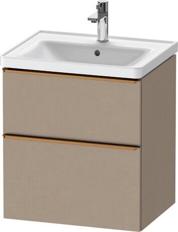 Vanity unit wall-mounted, DE4359004750000 Linen Matt, Decor, Handle Bronze