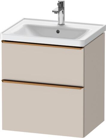 Vanity unit wall-mounted, DE4359004910000 taupe Matt, Decor, Handle Bronze