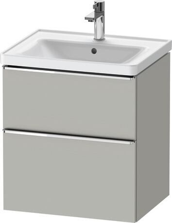 Vanity unit wall-mounted, DE4359010070000 Concrete grey Matt, Decor, Handle Chrome