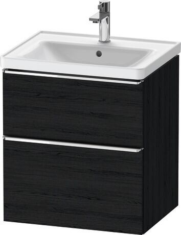 Vanity unit wall-mounted, DE4359010160000 Black oak Matt, Decor, Handle Chrome