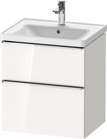 Vanity unit wall-mounted, DE4359010220000 White High Gloss, Decor, Handle Chrome