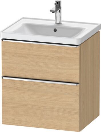 Vanity unit wall-mounted, DE4359010300000 Natural oak Matt, Decor, Handle Chrome