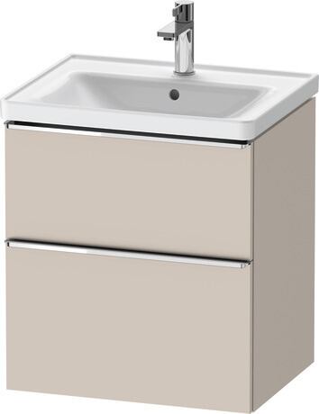 Vanity unit wall-mounted, DE4359010910000 taupe Matt, Decor, Handle Chrome