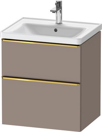 Vanity unit wall-mounted, DE4359034430000 Basalte Matt, Decor, Handle Gold