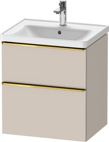 Vanity unit wall-mounted, DE4359034910000 taupe Matt, Decor, Handle Gold