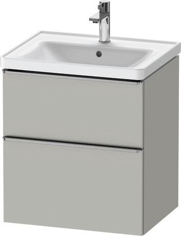 Vanity unit wall-mounted, DE4359070070000 Concrete grey Matt, Decor, Handle Stainless steel