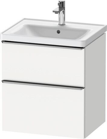 Vanity unit wall-mounted, DE4359070180000 White Matt, Decor, Handle Stainless steel