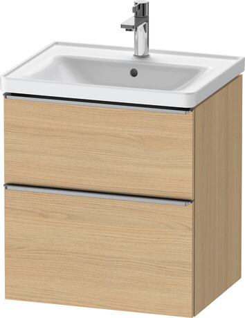 Vanity unit wall-mounted, DE4359070300000 Natural oak Matt, Decor, Handle Stainless steel