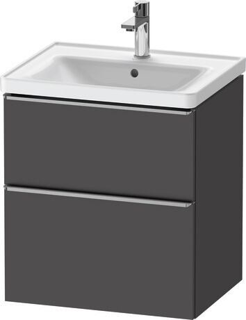 Vanity unit wall-mounted, DE4359070490000 Graphite Matt, Decor, Handle Stainless steel