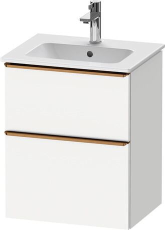 Vanity unit wall-mounted, DE4360004180000 White Matt, Decor, Handle Bronze