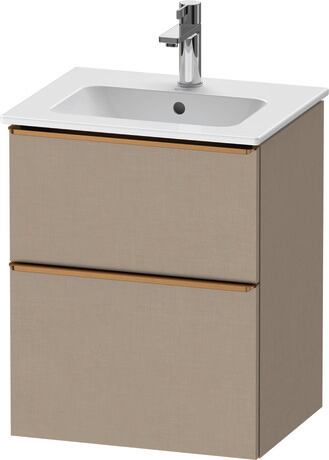 Vanity unit wall-mounted, DE4360004750000 Linen Matt, Decor, Handle Bronze