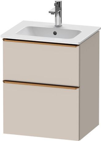 Vanity unit wall-mounted, DE4360004910000 taupe Matt, Decor, Handle Bronze