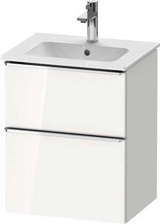 Vanity unit wall-mounted, DE4360010220000 White High Gloss, Decor, Handle Chrome