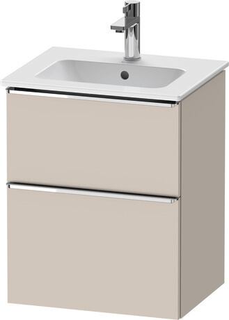 Vanity unit wall-mounted, DE4360010910000 taupe Matt, Decor, Handle Chrome