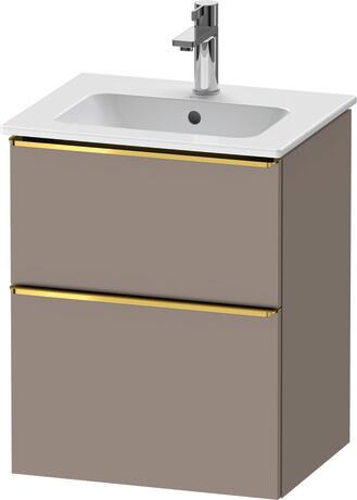 Vanity unit wall-mounted, DE4360034430000 Basalte Matt, Decor, Handle Gold