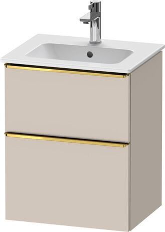 Vanity unit wall-mounted, DE4360034910000 taupe Matt, Decor, Handle Gold