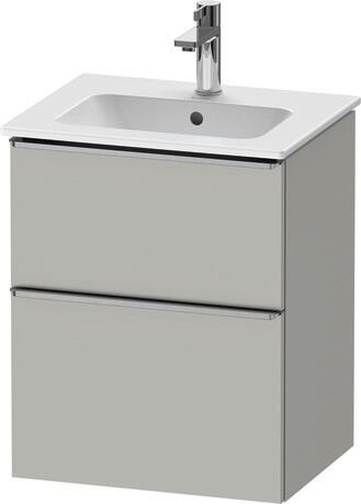 Vanity unit wall-mounted, DE4360070070000 Concrete grey Matt, Decor, Handle Stainless steel