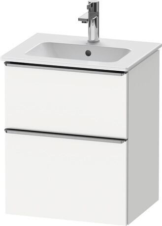 Vanity unit wall-mounted, DE4360070180000 White Matt, Decor, Handle Stainless steel