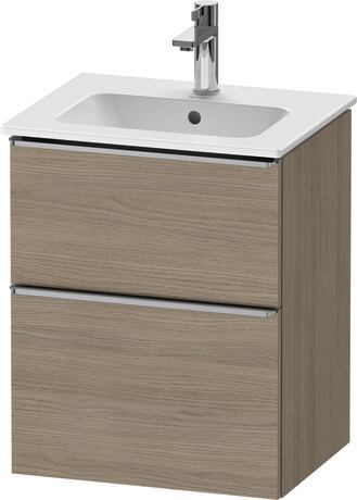 Vanity unit wall-mounted, DE4360070350000 Oak terra Matt, Decor, Handle Stainless steel