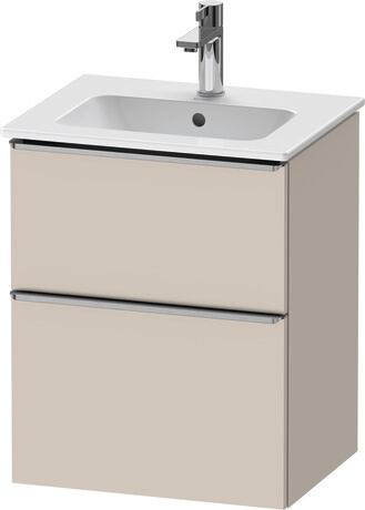 Vanity unit wall-mounted, DE4360070910000 taupe Matt, Decor, Handle Stainless steel