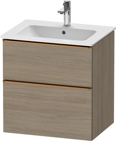 Vanity unit wall-mounted, DE4361004350000 Oak terra Matt, Decor, Handle Bronze