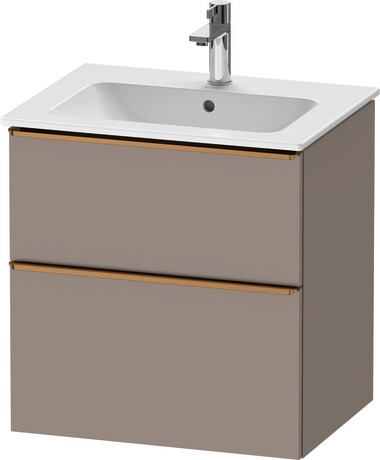 Vanity unit wall-mounted, DE4361004430000 Basalte Matt, Decor, Handle Bronze