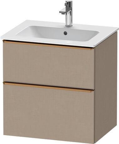 Vanity unit wall-mounted, DE4361004750000 Linen Matt, Decor, Handle Bronze