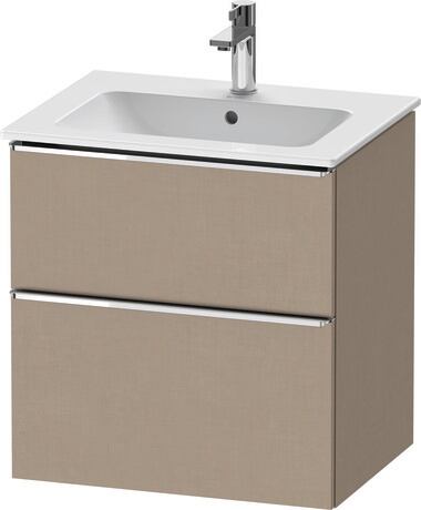 Vanity unit wall-mounted, DE4361010750000 Linen Matt, Decor, Handle Chrome