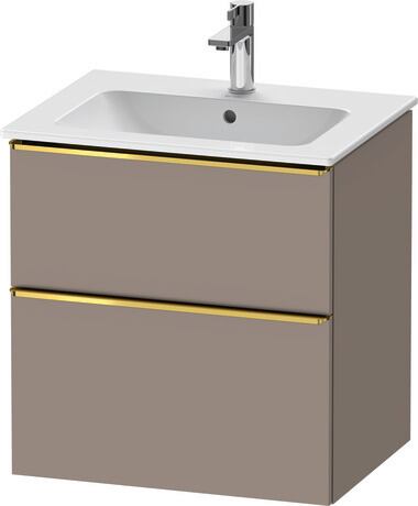 Vanity unit wall-mounted, DE4361034430000 Basalte Matt, Decor, Handle Gold