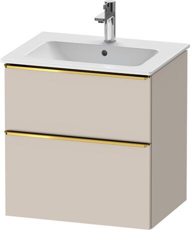 Vanity unit wall-mounted, DE4361034910000 taupe Matt, Decor, Handle Gold