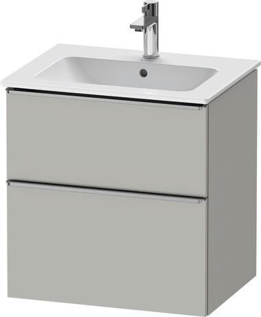 Vanity unit wall-mounted, DE4361070070000 Concrete grey Matt, Decor, Handle Stainless steel